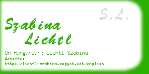 szabina lichtl business card